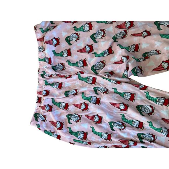 Gnome pink jogger style pajama lounge pants - Picture 3 of 4